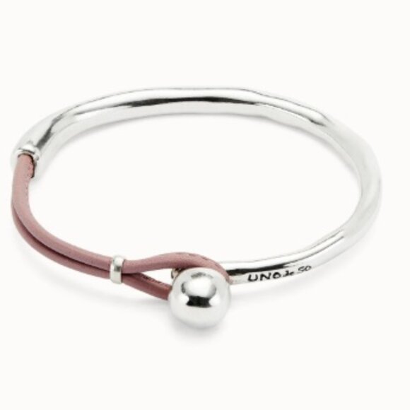 UNO de 50 Jewelry - Uno de 50 Bangle Bracelet in Lilac Leather & Silver